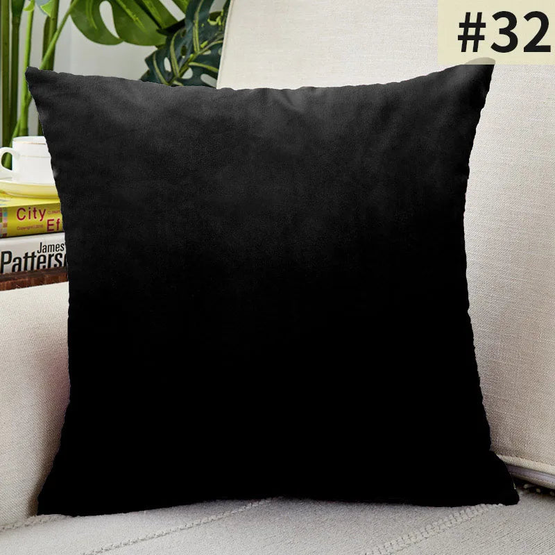 Velvet Cushion Cover Solid Color Throw Pillow Covers for Living Room Sofa Decorative Pillow Home Decor Pillowcase
